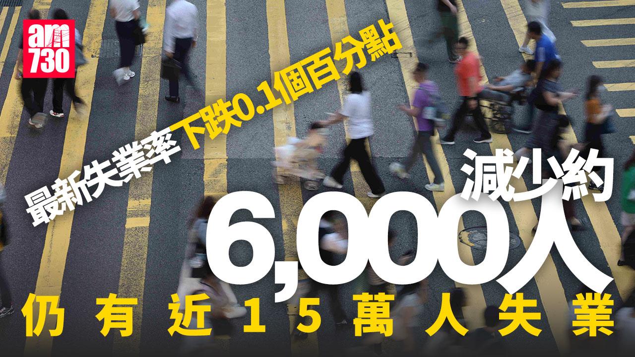 失業率3.8%跌0.1個百分點　政府稱經濟擴張消費信心逐漸恢復
