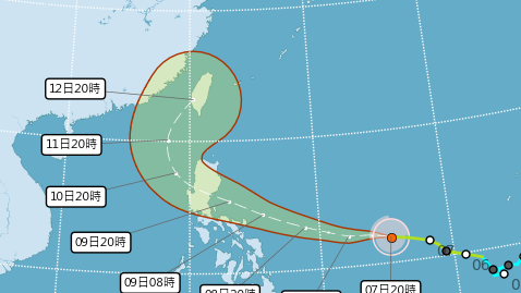 鳳凰颱風料今晚登陸菲律賓呂宋島。（圖/翻攝中央氣象局網站）