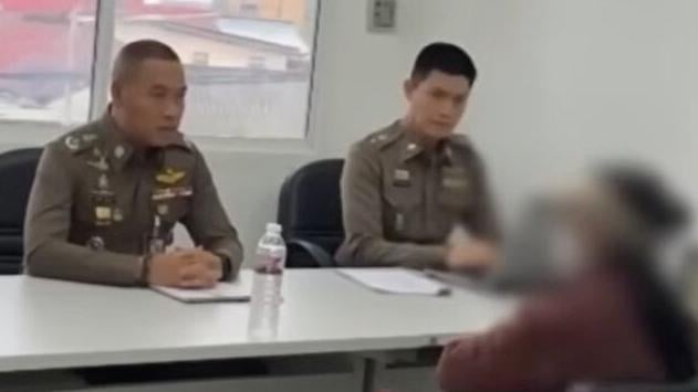 蘇南被捕後接受警方偵訊。(互聯網)