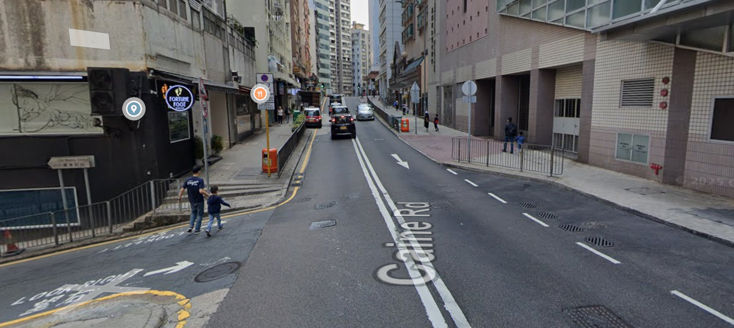 中西區半山堅道發生致命交通意外，一名68歲女子死亡。(Google Map/資料圖片)