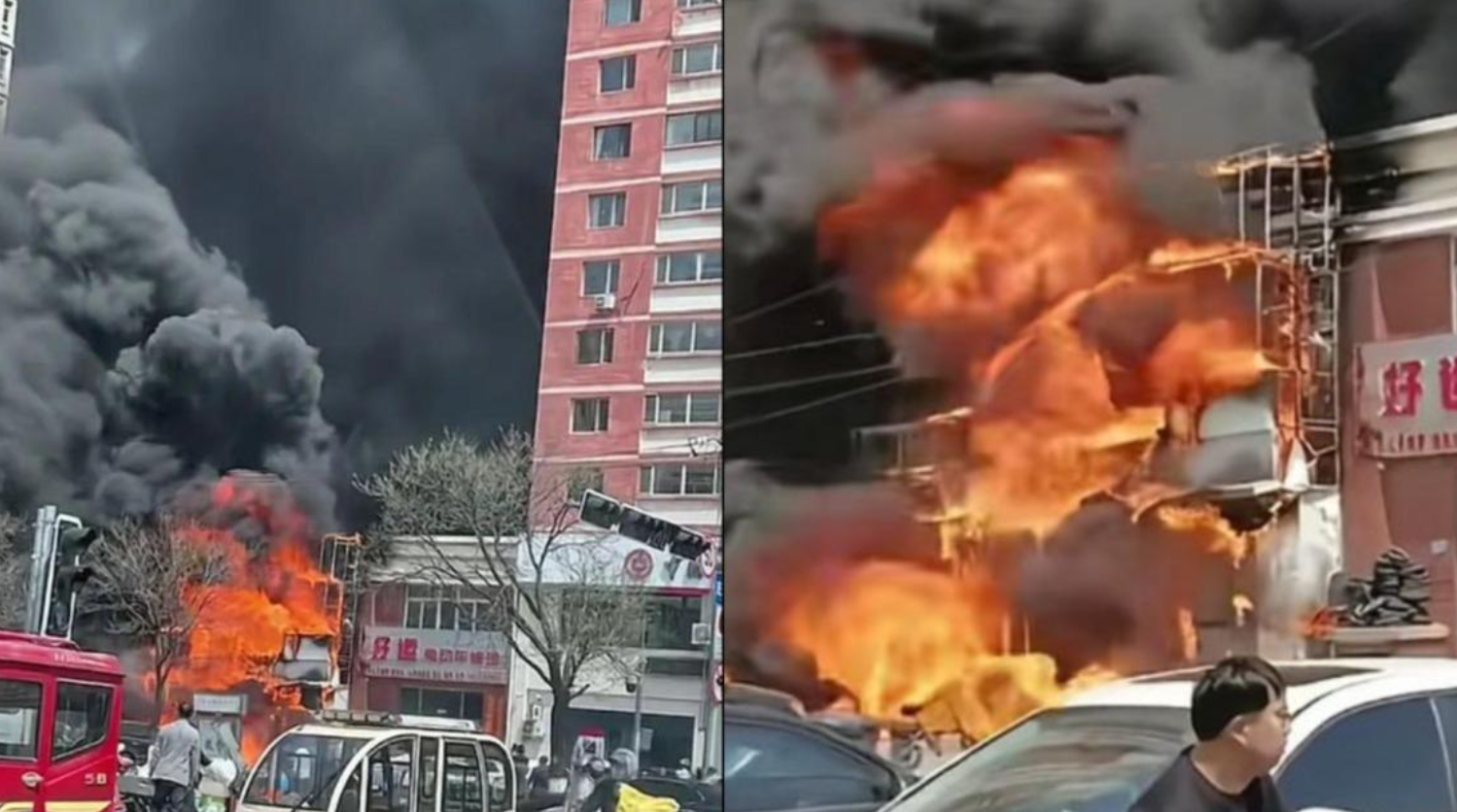 遼寧省遼陽三里廚娘飯店今年4月發生造成22死3人受傷的重大火災事故(網上圖片)