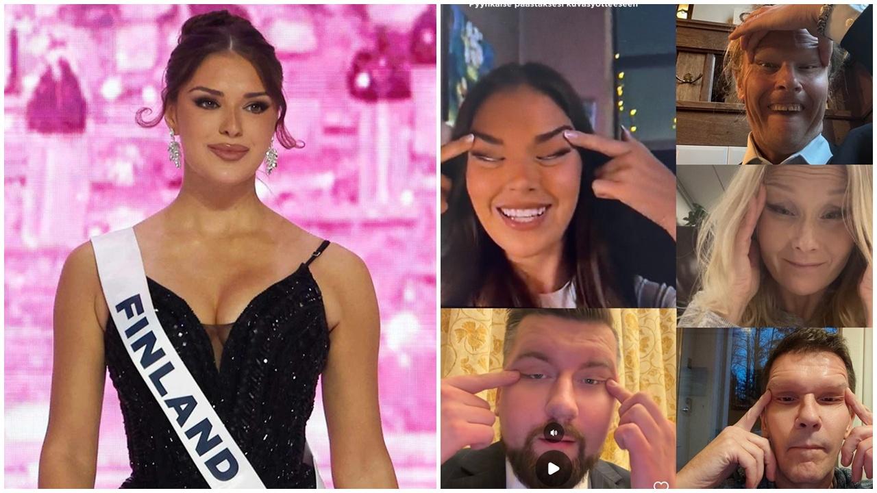 芬蘭小姐涉歧視后冠被摘，右翼議員仿效拉眼角聲援。