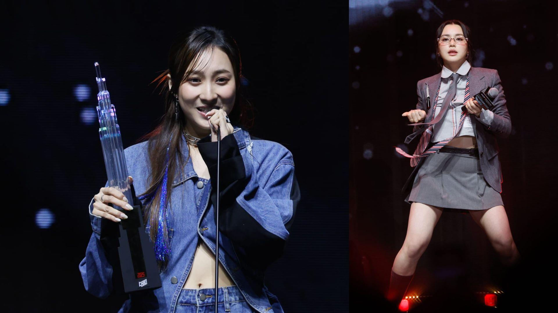 新城勁爆頒獎禮2025｜Yumi鍾柔美勁爆緋聞贏躍進女歌手金獎 Chantel姚焯菲露腿有斬獲