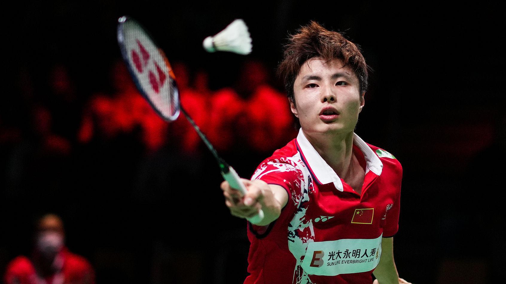 石宇奇直落兩局擊敗日本的奈良岡功大。（資料圖片）