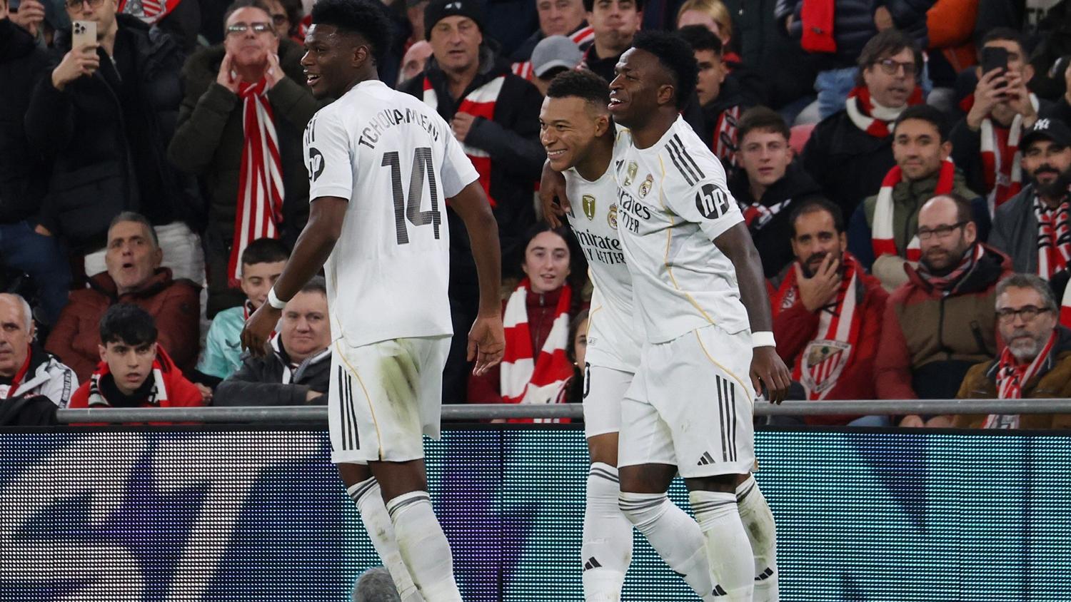 麥巴比梅開二度，為皇家馬德里3:0輕取畢爾包。(路透社)