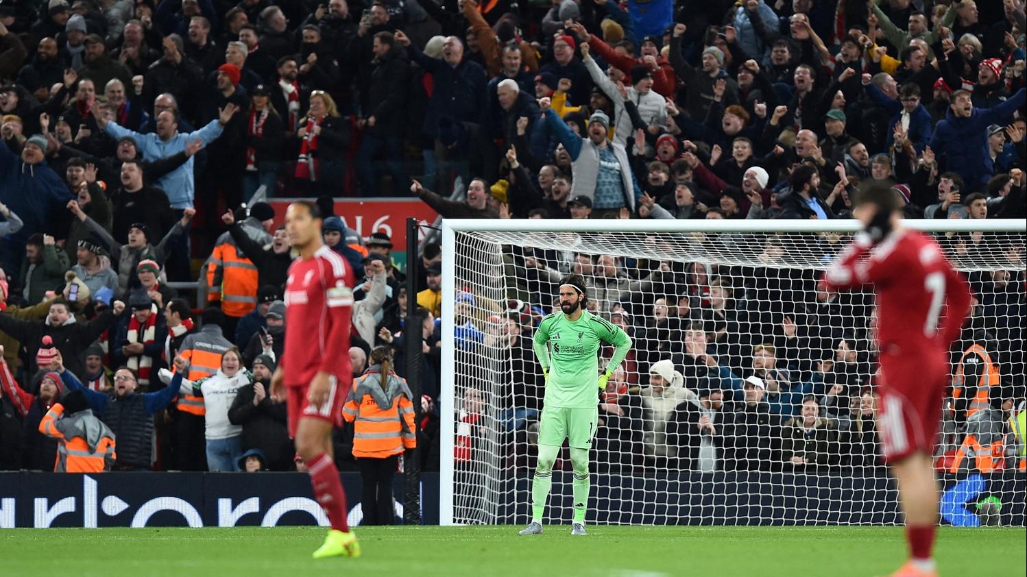 利物浦1:1賽和新特蘭，主場再失分。(路透社)