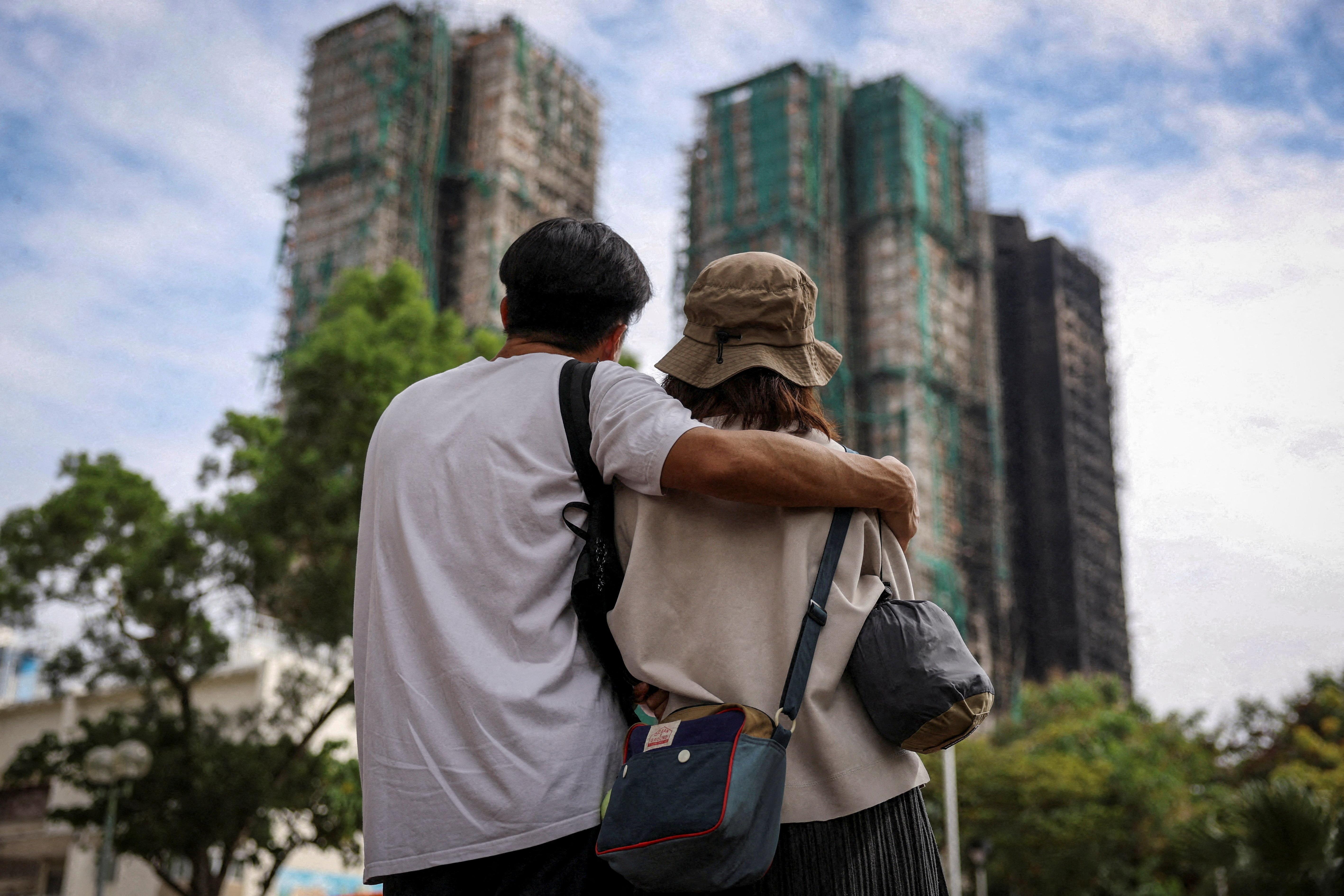 大埔宏福苑五級大火發生剛一個月，至今造成161人死亡。  (路透社資料圖片)