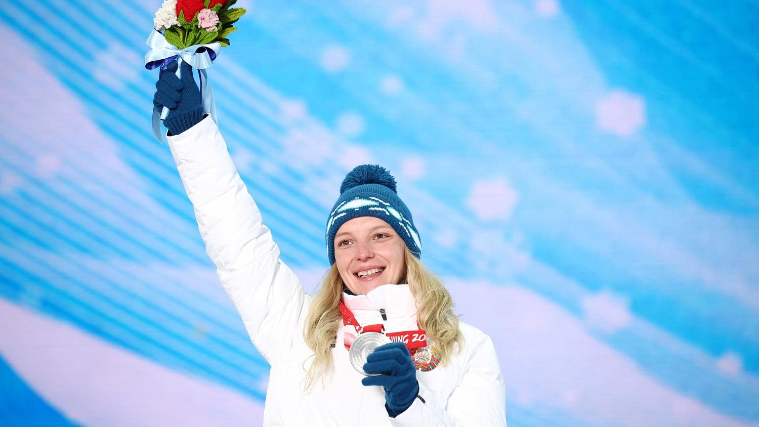 白俄羅斯滑雪選手胡絲高娃。(路透社)