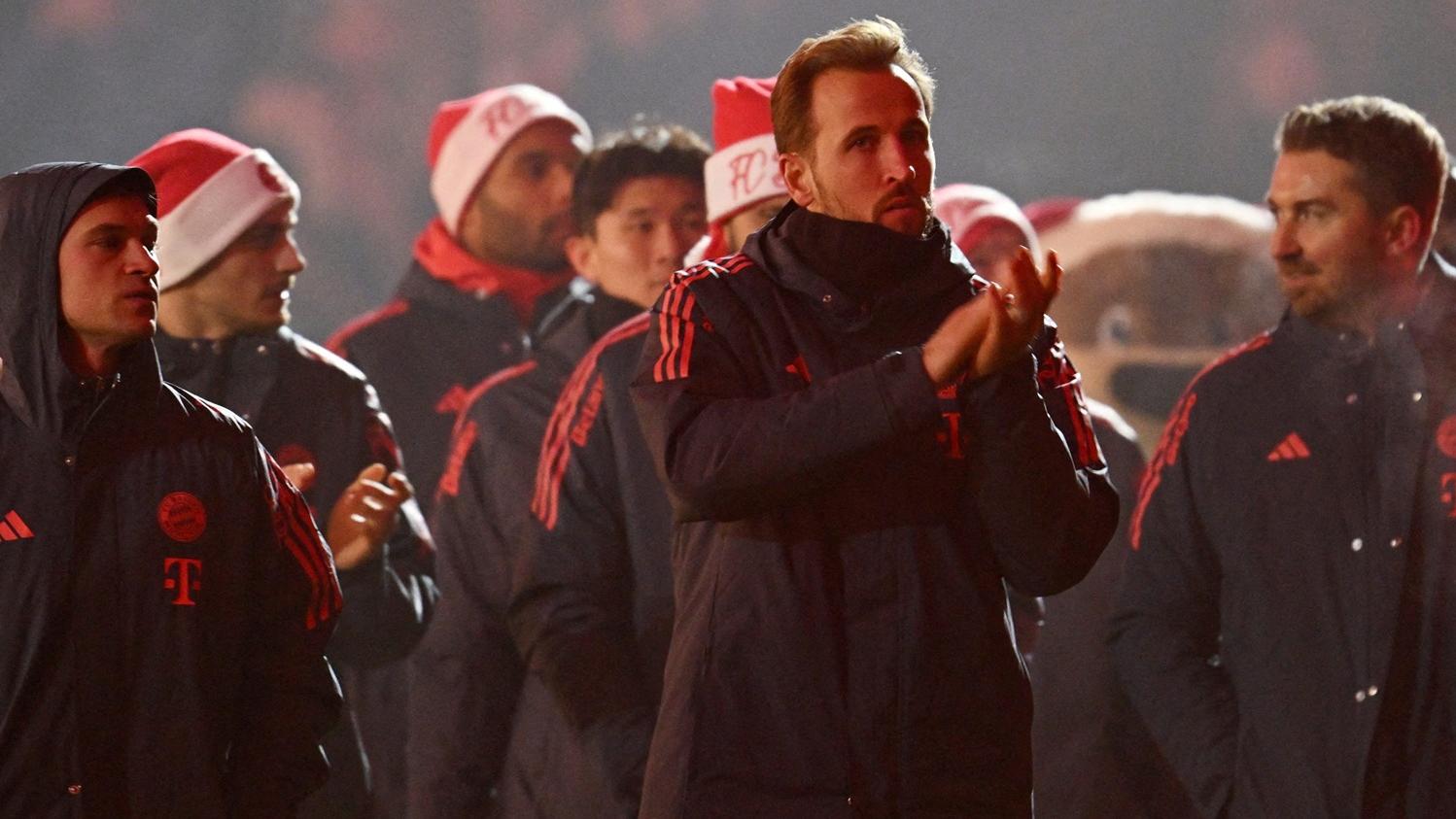 哈利卡尼今年第50球，協助拜仁慕尼黑賽和緬恩斯2:2。(路透社)