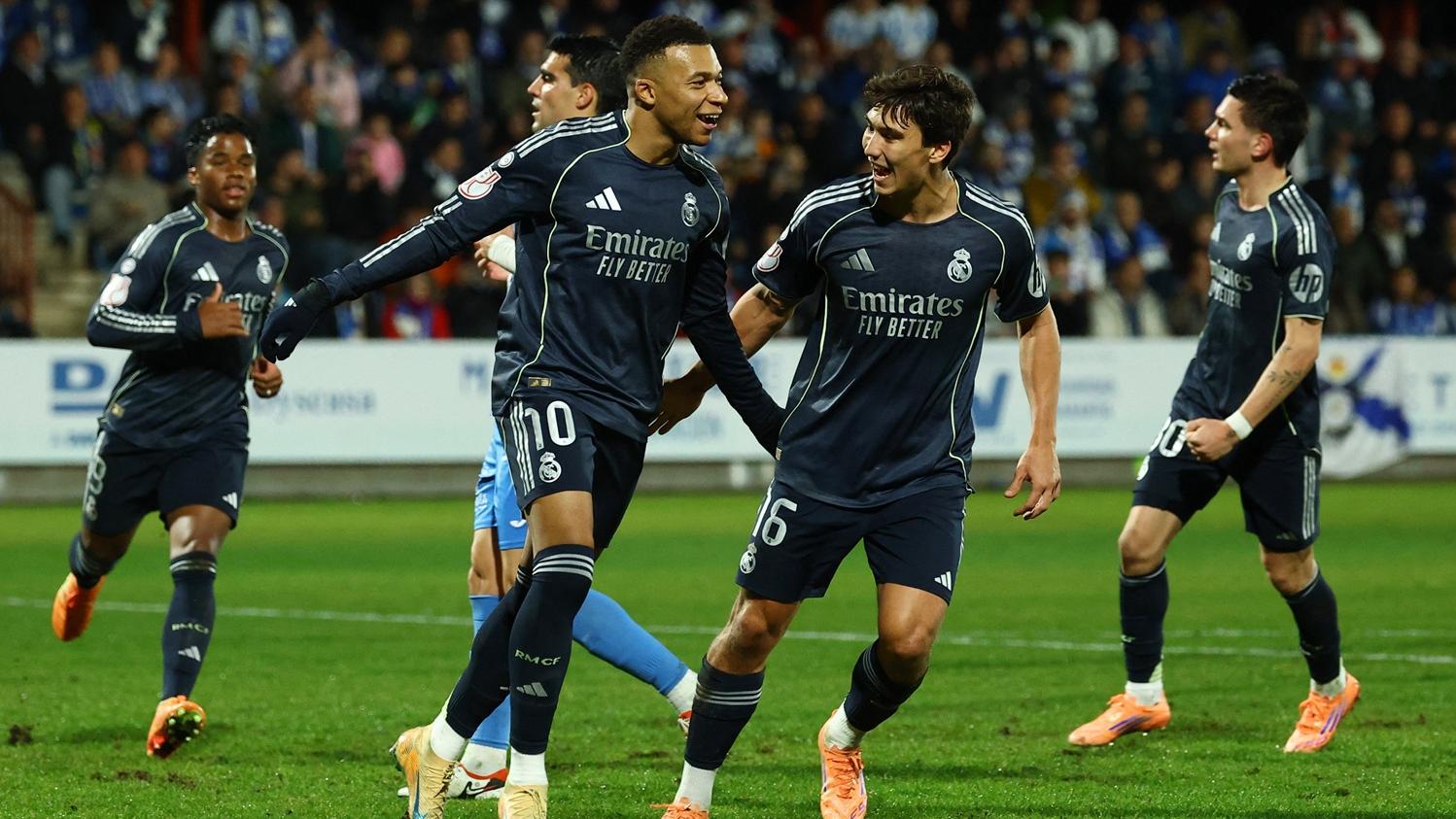 麥巴比梅開二度，為皇家馬德里在西班牙國王盃晉級。(路透社)