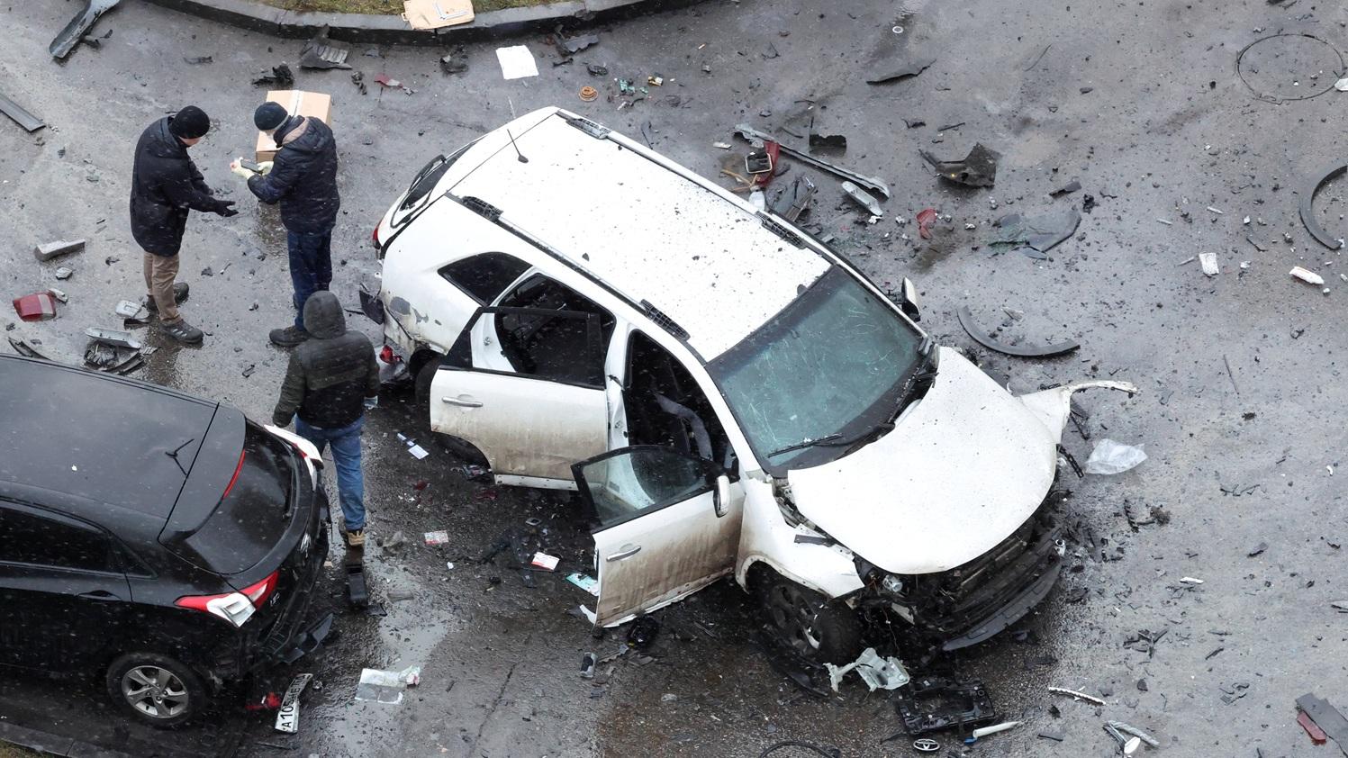 莫斯科發生汽車炸彈爆炸。(路透社)