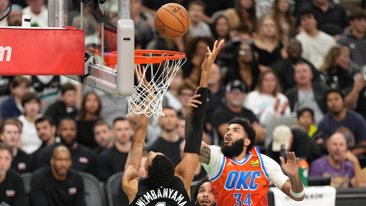 雲班耶馬帶領馬刺再度擊敗雷霆。(路透社)