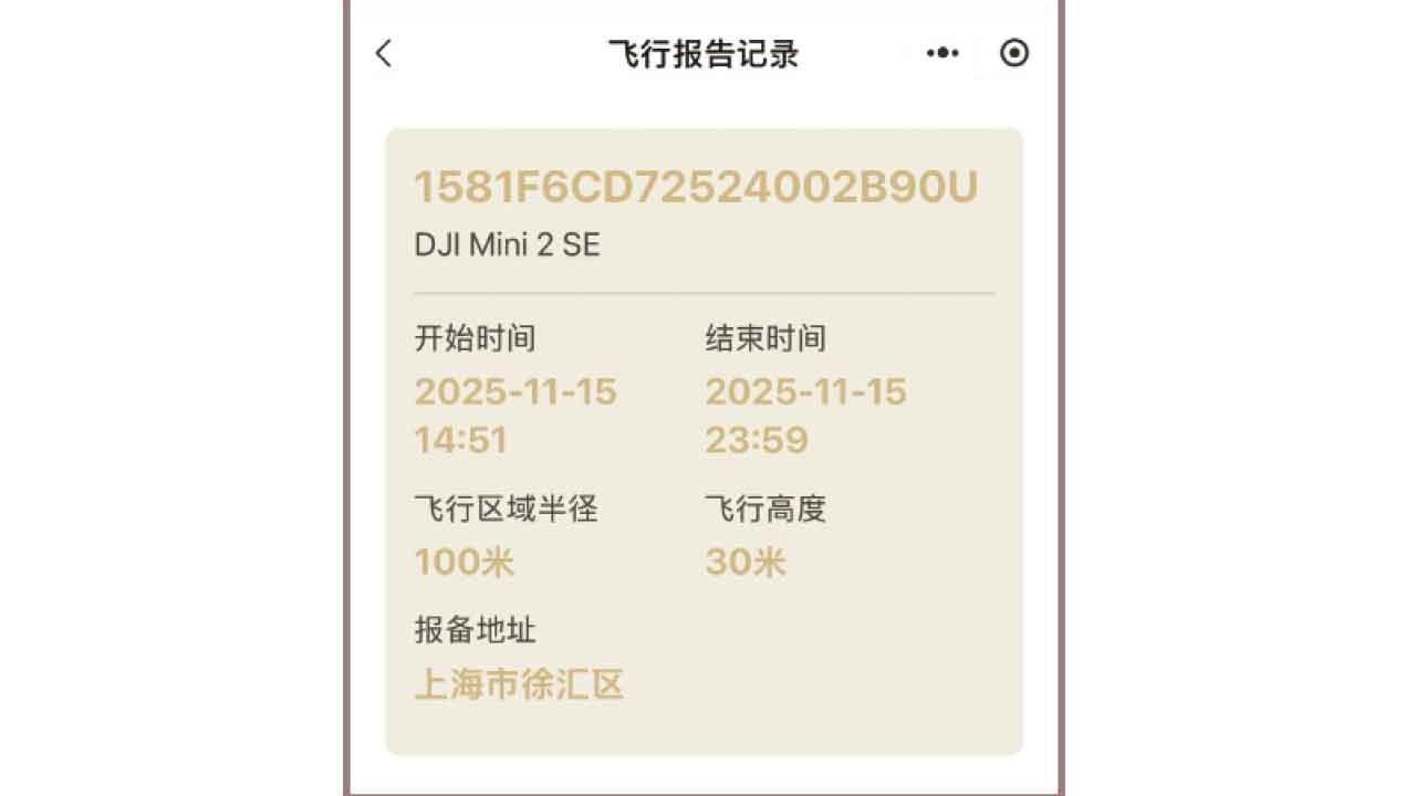 放航拍機被公安約見（上）