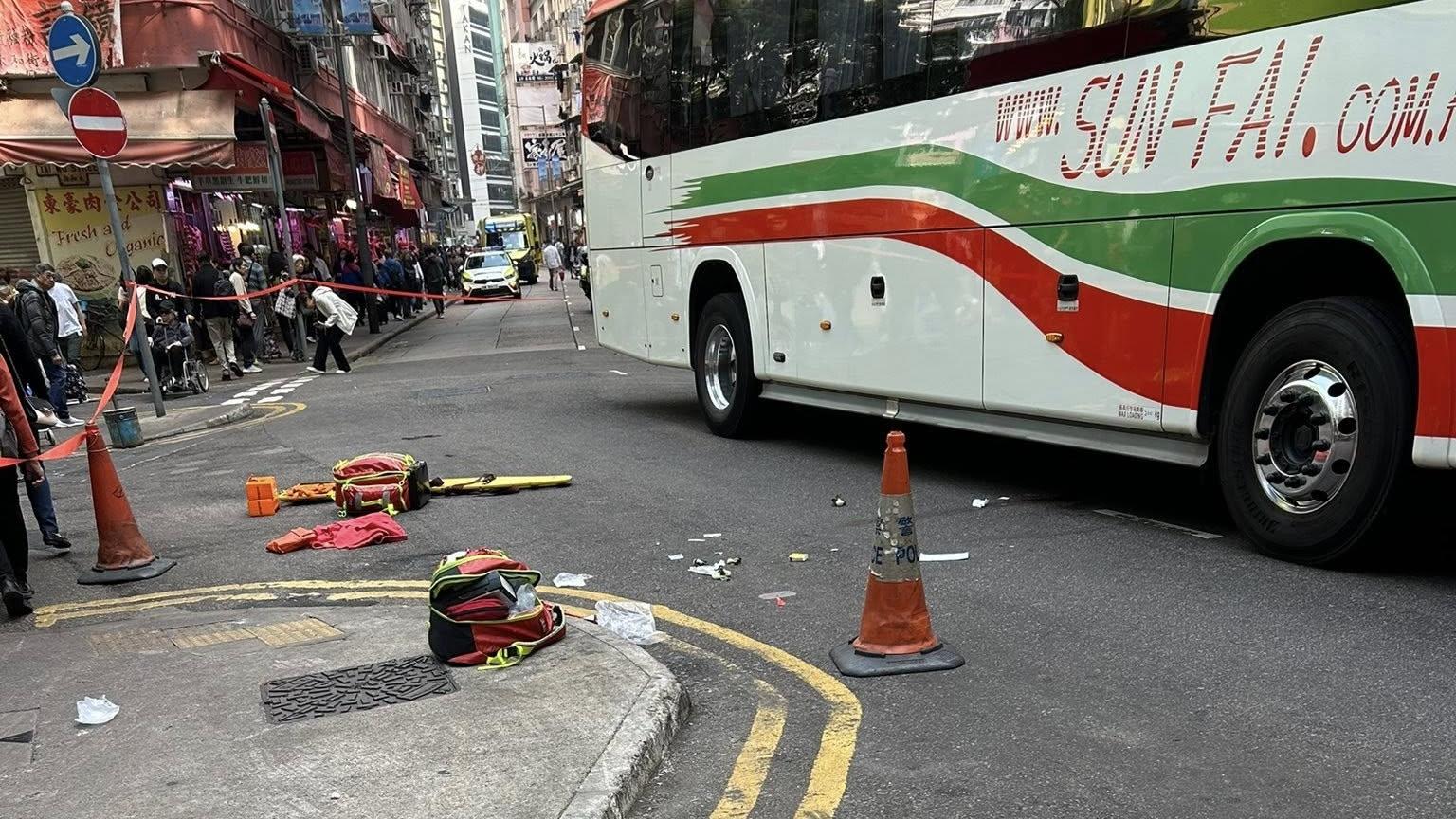 灣仔發生致命交通意外。（fb「車cam L（香港群組）」圖片）