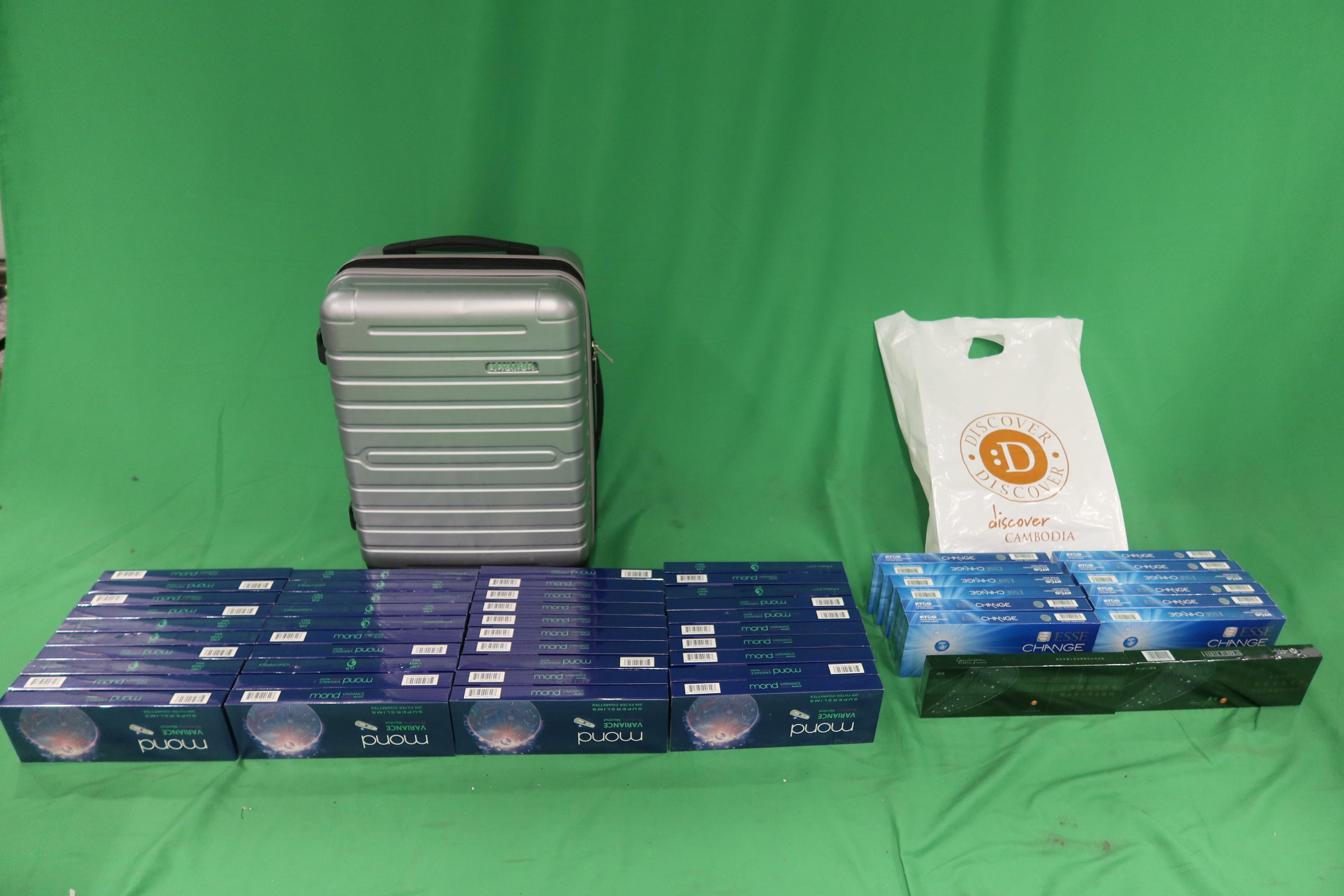 圖示檢獲的未完稅香煙。(政府新聞處)