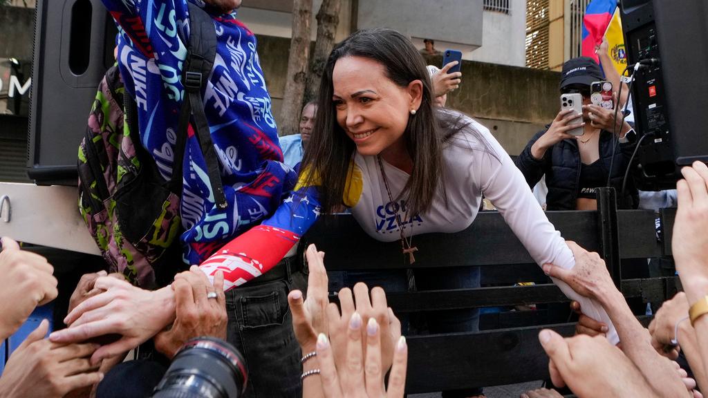 諾貝爾和平獎得主，委內瑞拉反對派領袖馬查多。(美聯社)