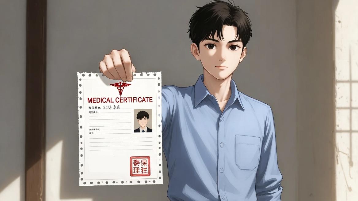 日男偽造醫生紙。(AI製圖)