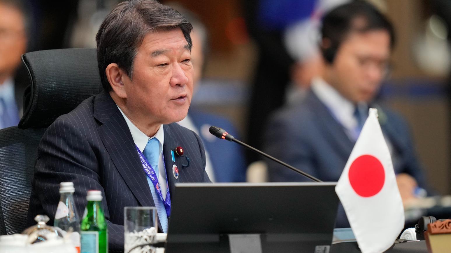 日本外相茂木敏充。（圖／美聯社）