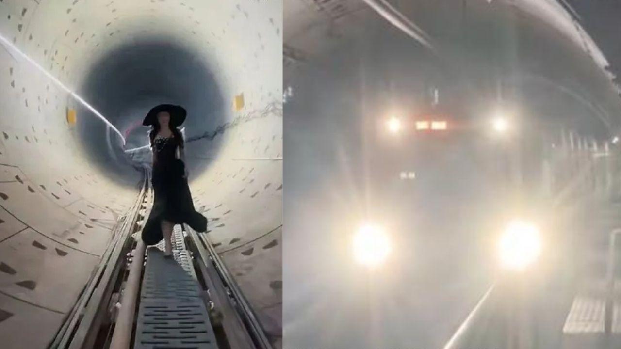 打卡女為氛圍感闖深圳地鐵隧道拍片　兩單位批准遭遣責