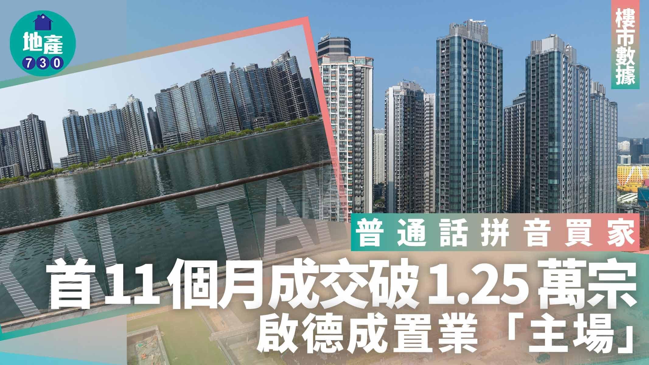 普通話拼音買家首11個月成交破1.25萬宗 啟德成置業「主場」｜樓市數據