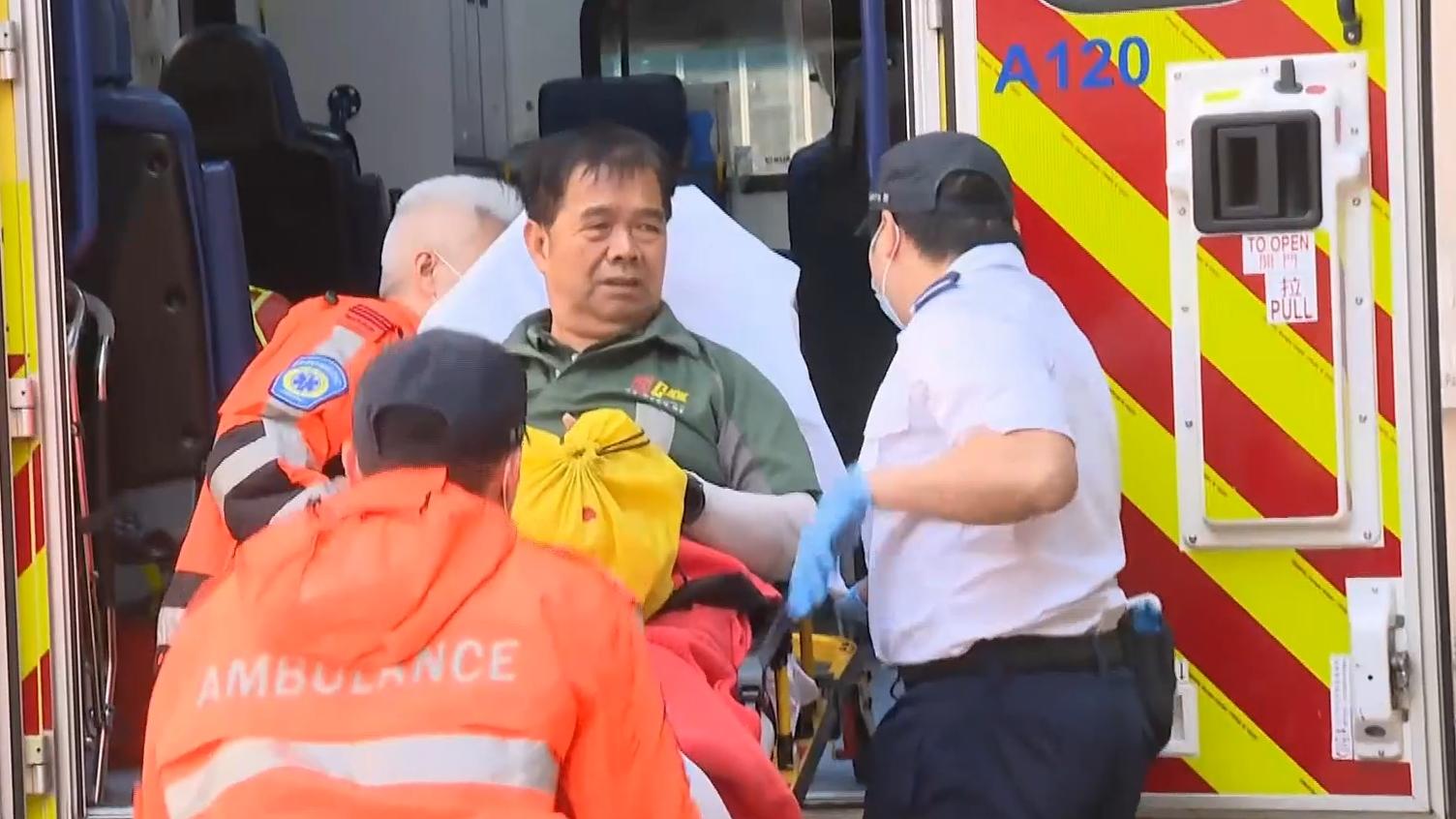 上環消防局發生工業意外。（有線電視新聞截圖）