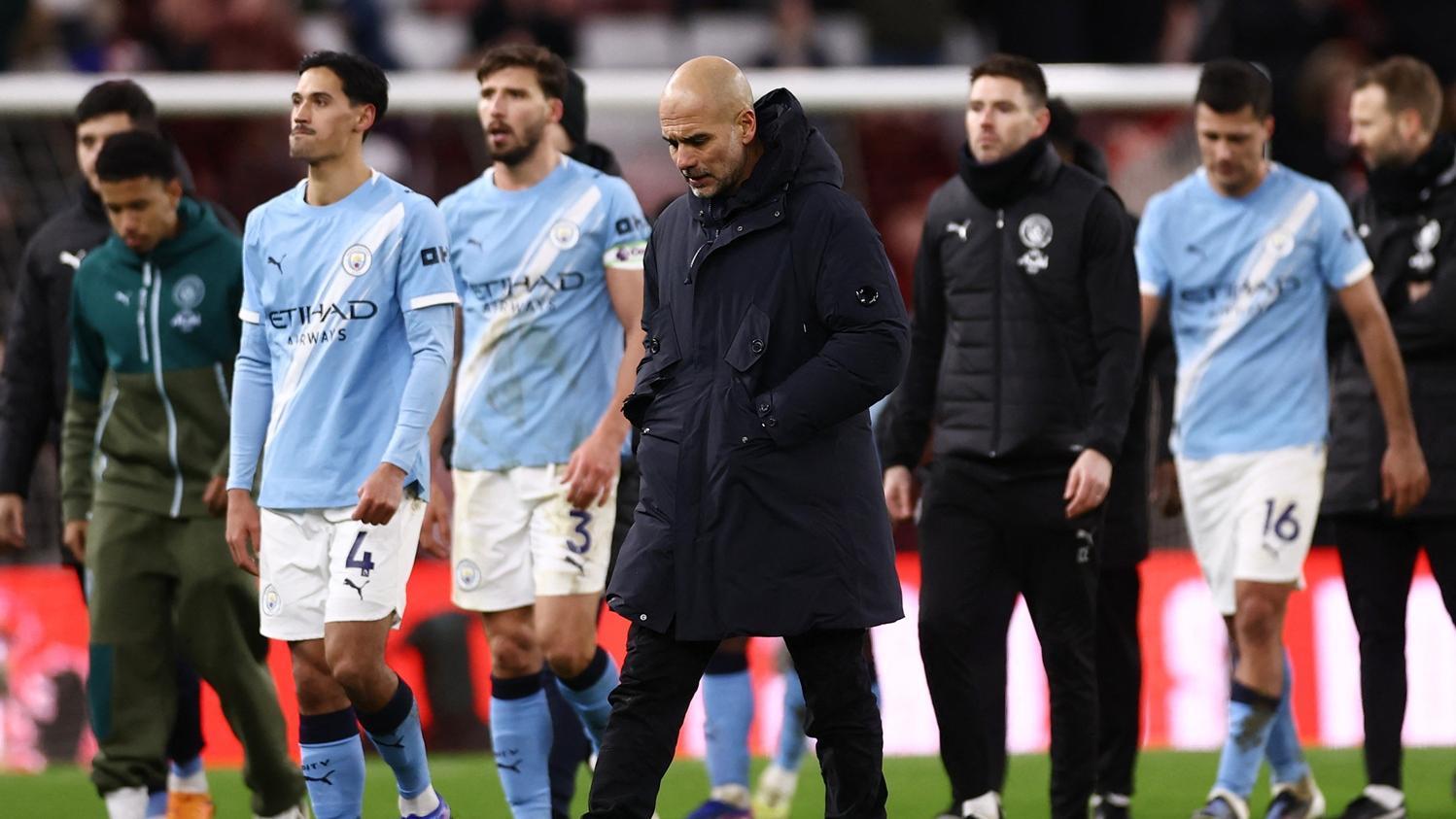 曼城領隊哥迪奧拿。(路透社)