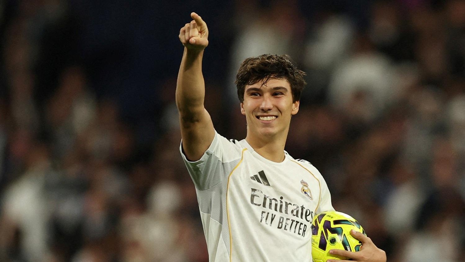 皇家馬德里的干沙路加西亞首次在西甲入球就大演帽子戲法。(路透社)