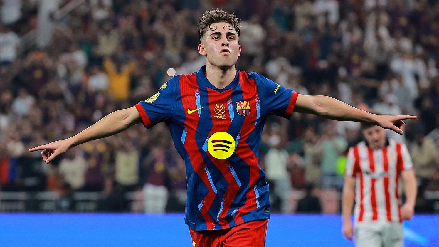 巴塞隆拿在超級盃四強大炒畢爾包晉級。(路透社)