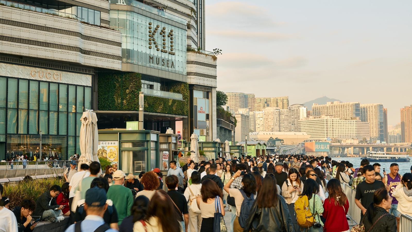 K11 MUSEA除夕元旦人流飆升近5成，錄逾百萬港元最大額單筆消費。