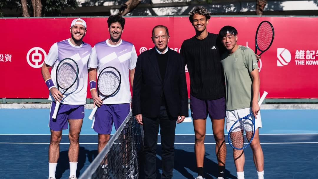 黃澤林與迪亞路雙打合作，晉級四強。(香港公開賽IG)