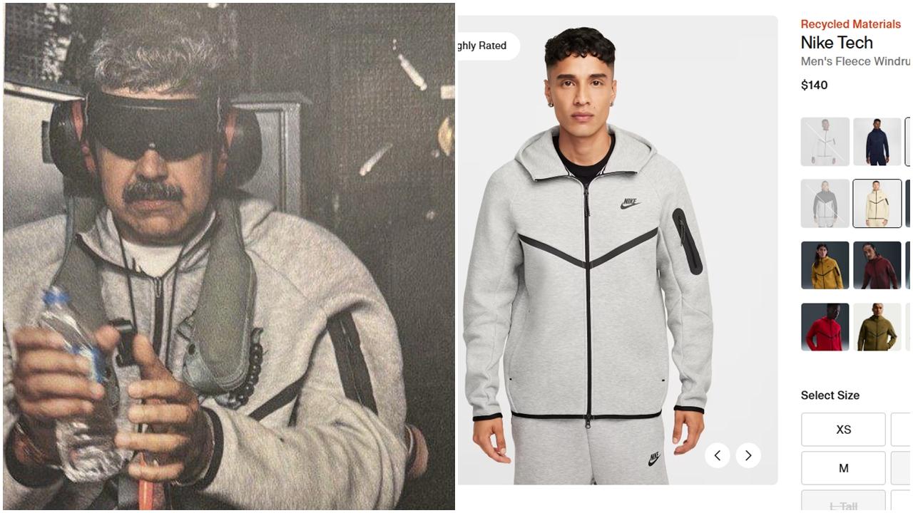 馬杜羅當時所穿的Nike運動服引起網民注意。