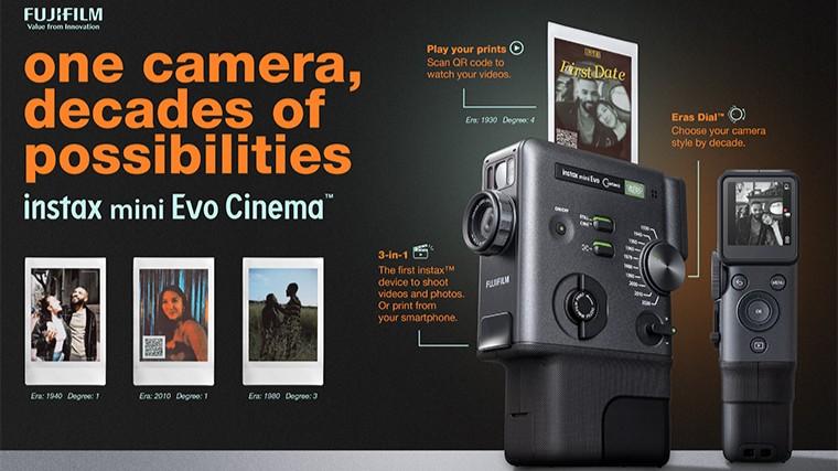 富士FUJIFILM instax mini Evo Cinema即影即有相機　致敬8厘米攝影機可拍影片