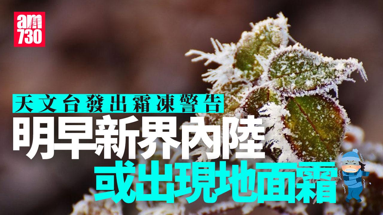 天氣｜天文台發霜凍警告 明早新界內陸或出現地面霜