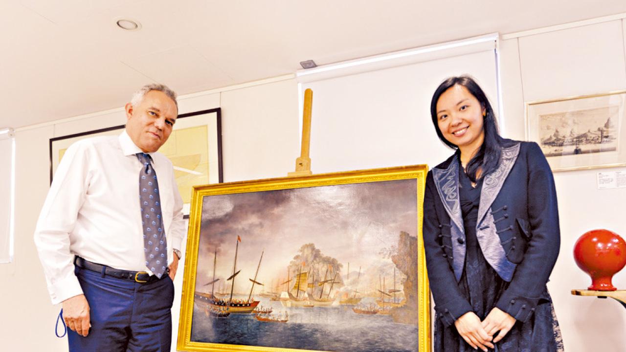海事博物館獲捐200年油畫 呈張保仔被清廷擊退細節