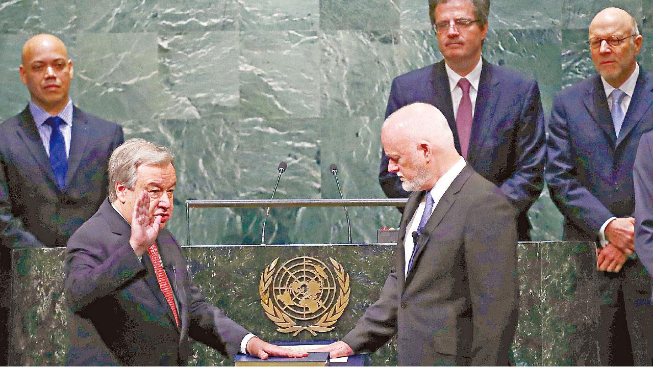 宣誓接任秘書長 古特雷斯誓改革聯合國