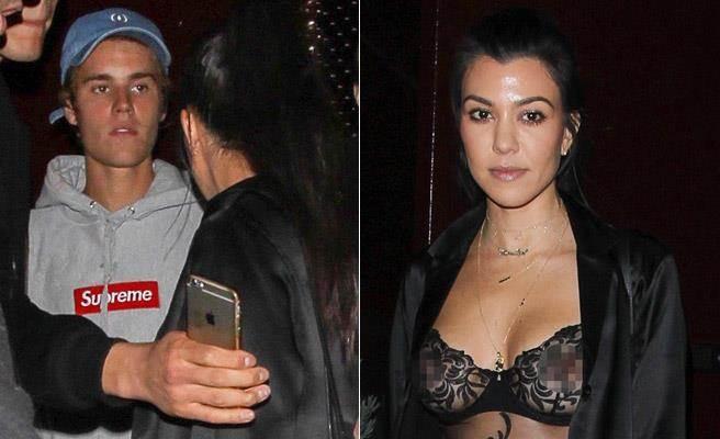 【即時娛樂】Kourtney著透視喱士bra夜會Justin
