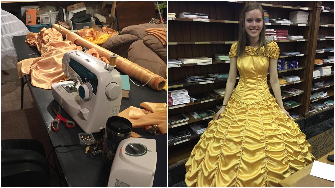 模範男友親縫「美女與野獸」裙向女友求婚