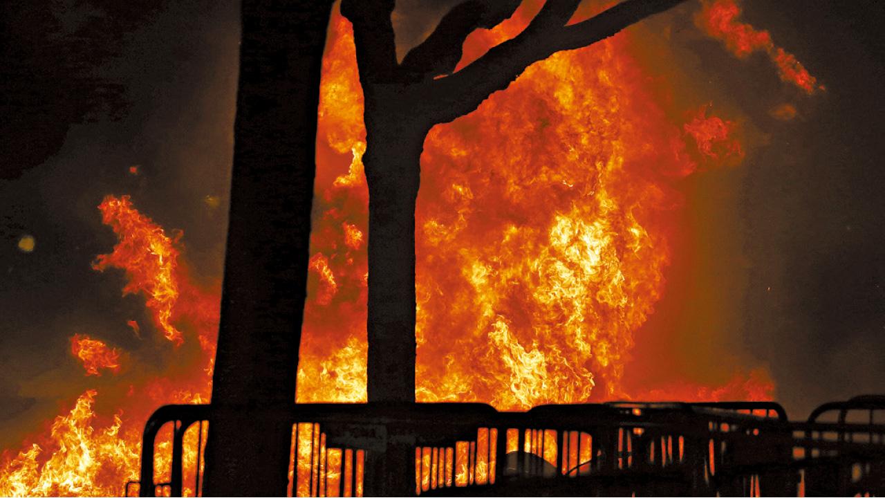 加州大學示威抗議右翼演說變衝突