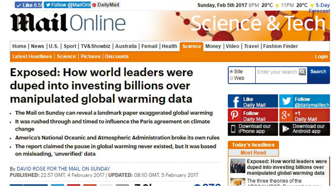 圖左右巴黎氣候峰會 美報告被指誇大全球暖化