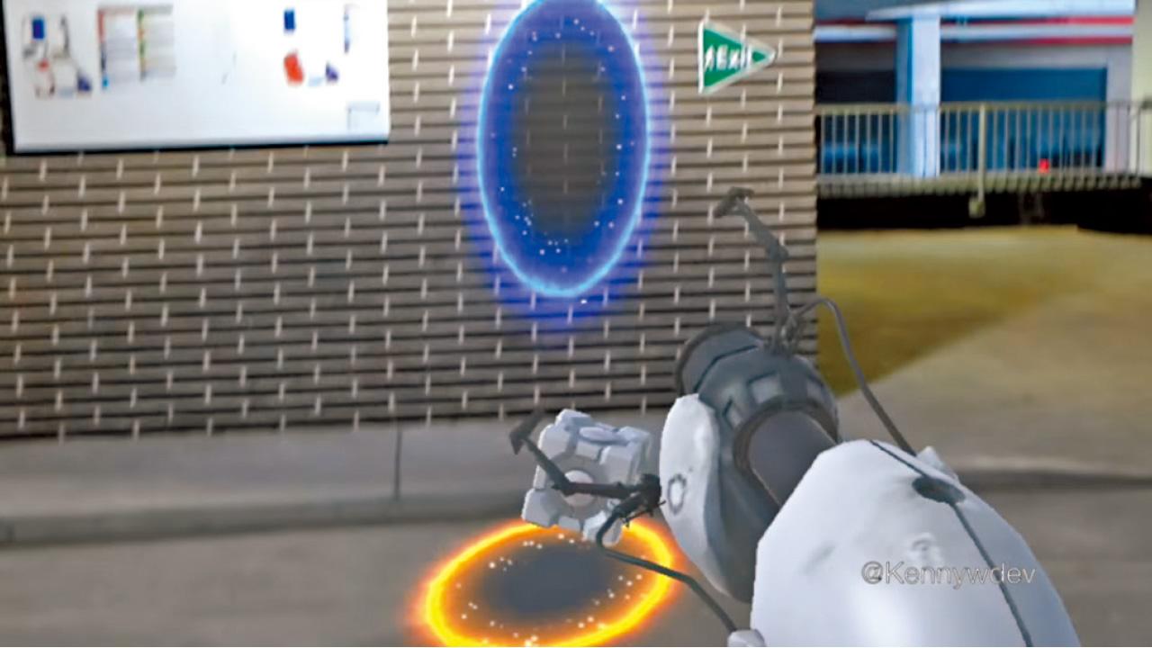 微軟HoloLens玩《Portal》