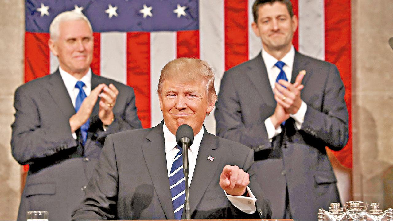 特朗普：啟美國偉大新一章  首次國會演說一改強硬語氣