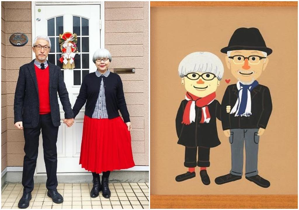 日本60歲老夫婦 37年來每日著潮爆情侶裝