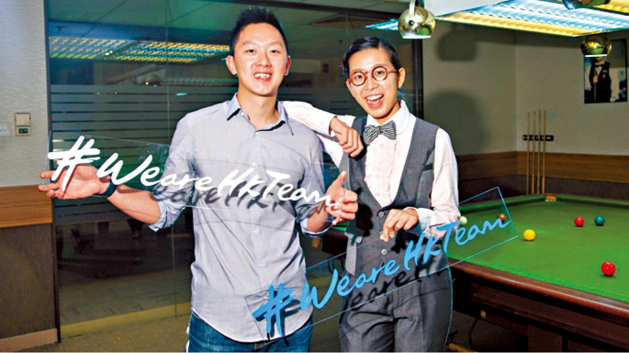  郭灝霆夥拍精英運動員為香港單車隊打氣