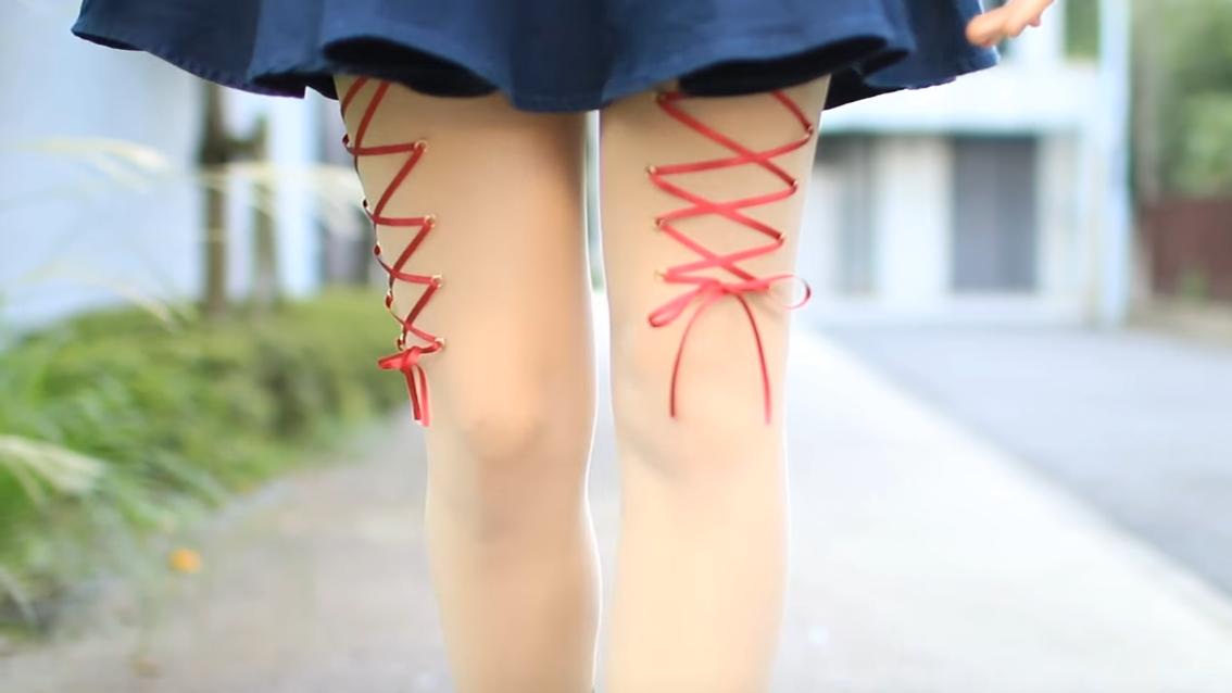綑綁風絲襪 似將絲帶綁入肉 (有片)