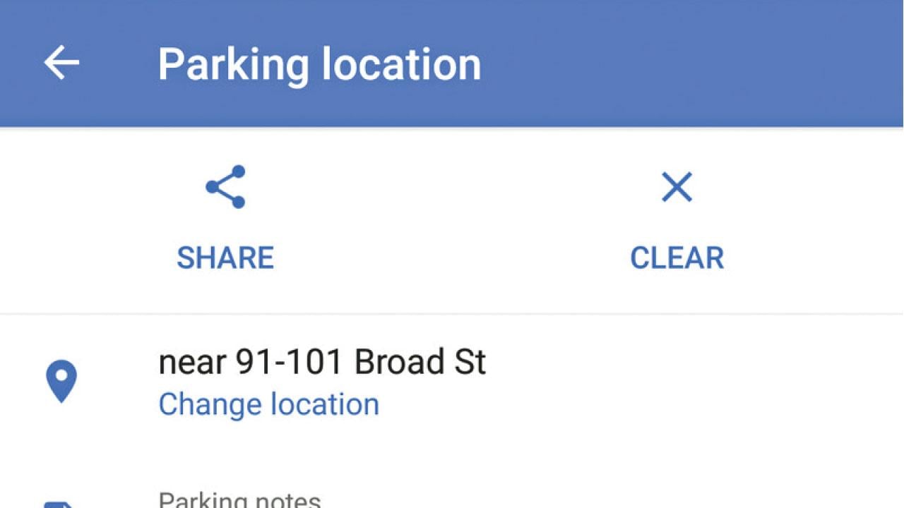 Google Maps新增泊車紀錄功能