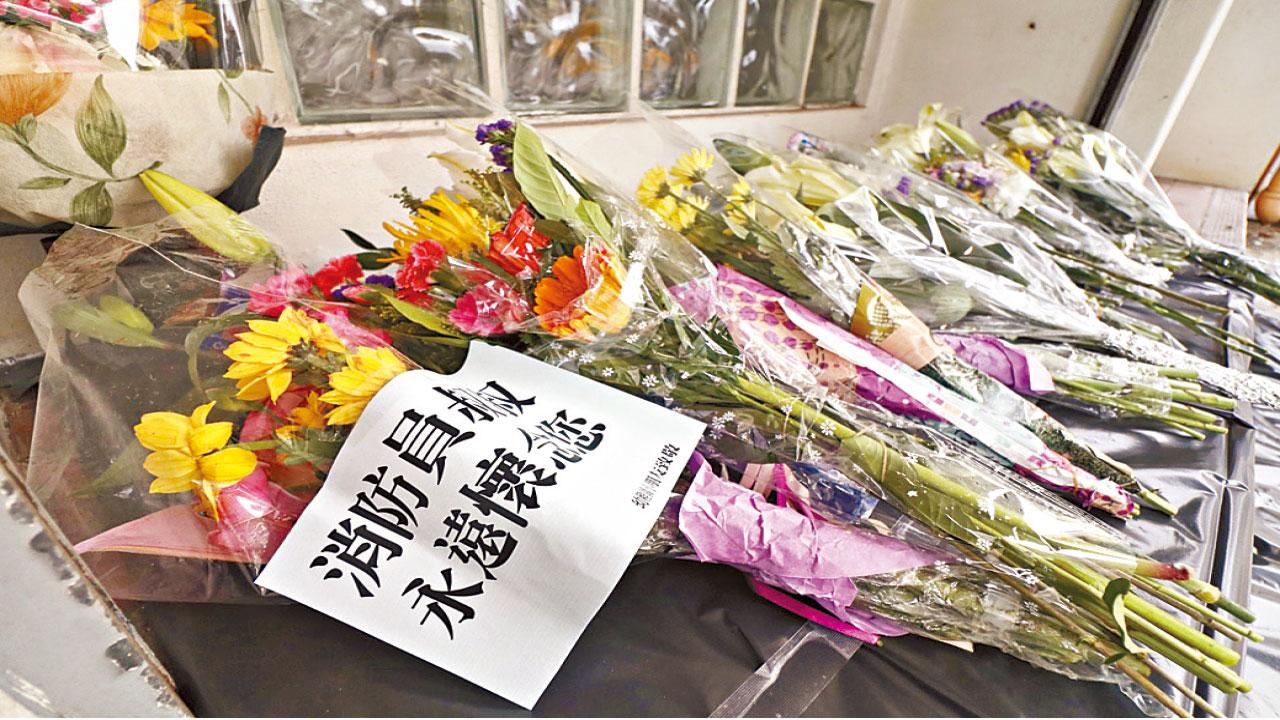 邱少明英勇殉職 田心消防局設弔唁閣