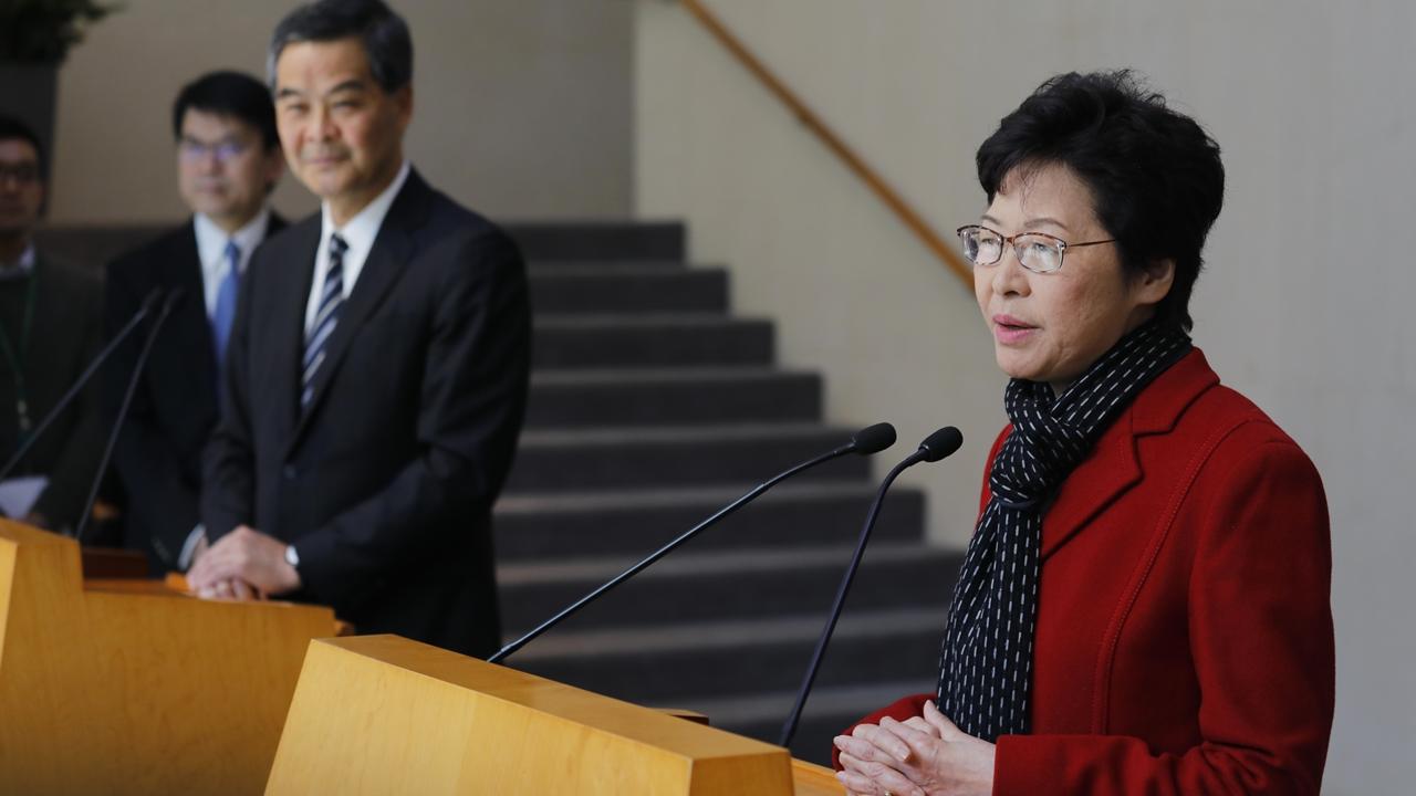 林鄭月娥表示上任後首要團結社會