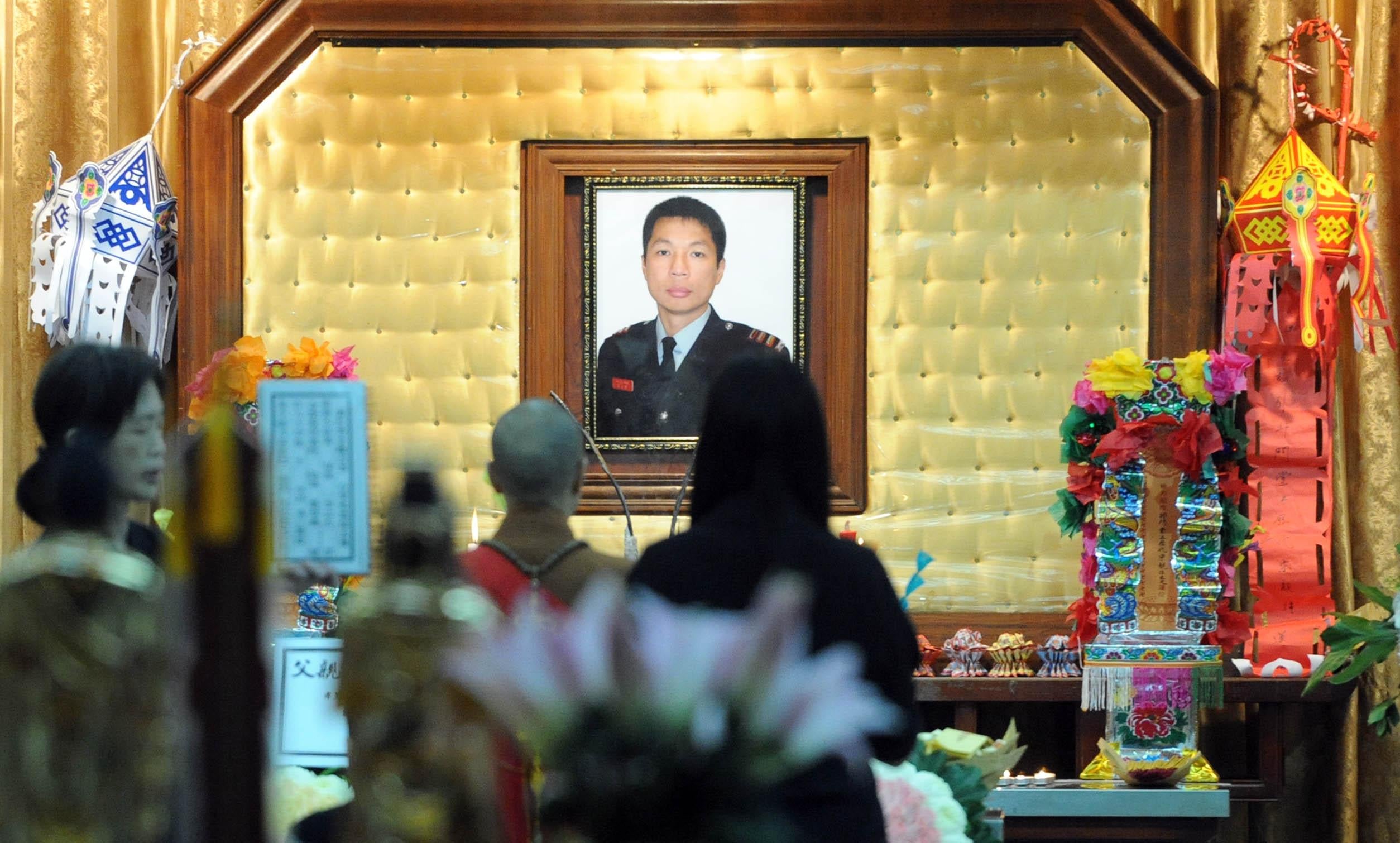 殉職消防總隊目邱少明出殯