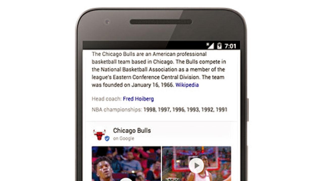Google添即時更新籃球消息