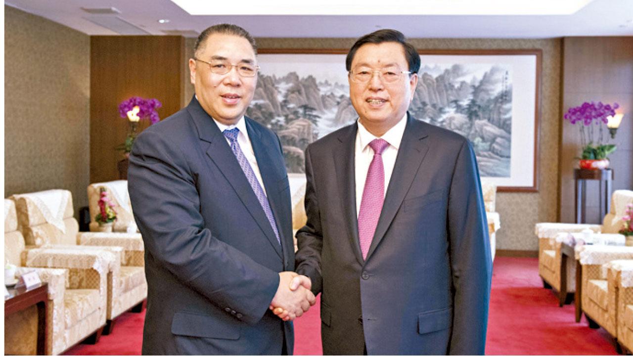 經濟蓬勃 一國兩制成功實踐 張德江讚澳門兩任特首有功